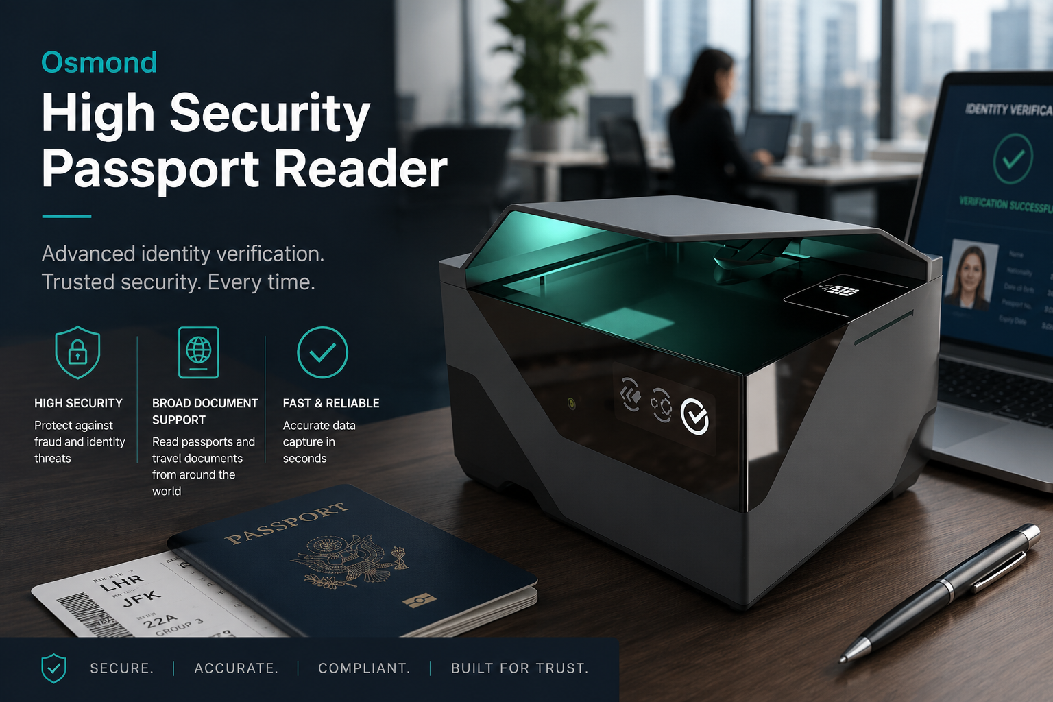 Osmond High-Security Passport Reader: Advanced Identity Verification for Modern Security Infrastructure
